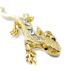 Or 3D - cristal gecko - autocollant en métal